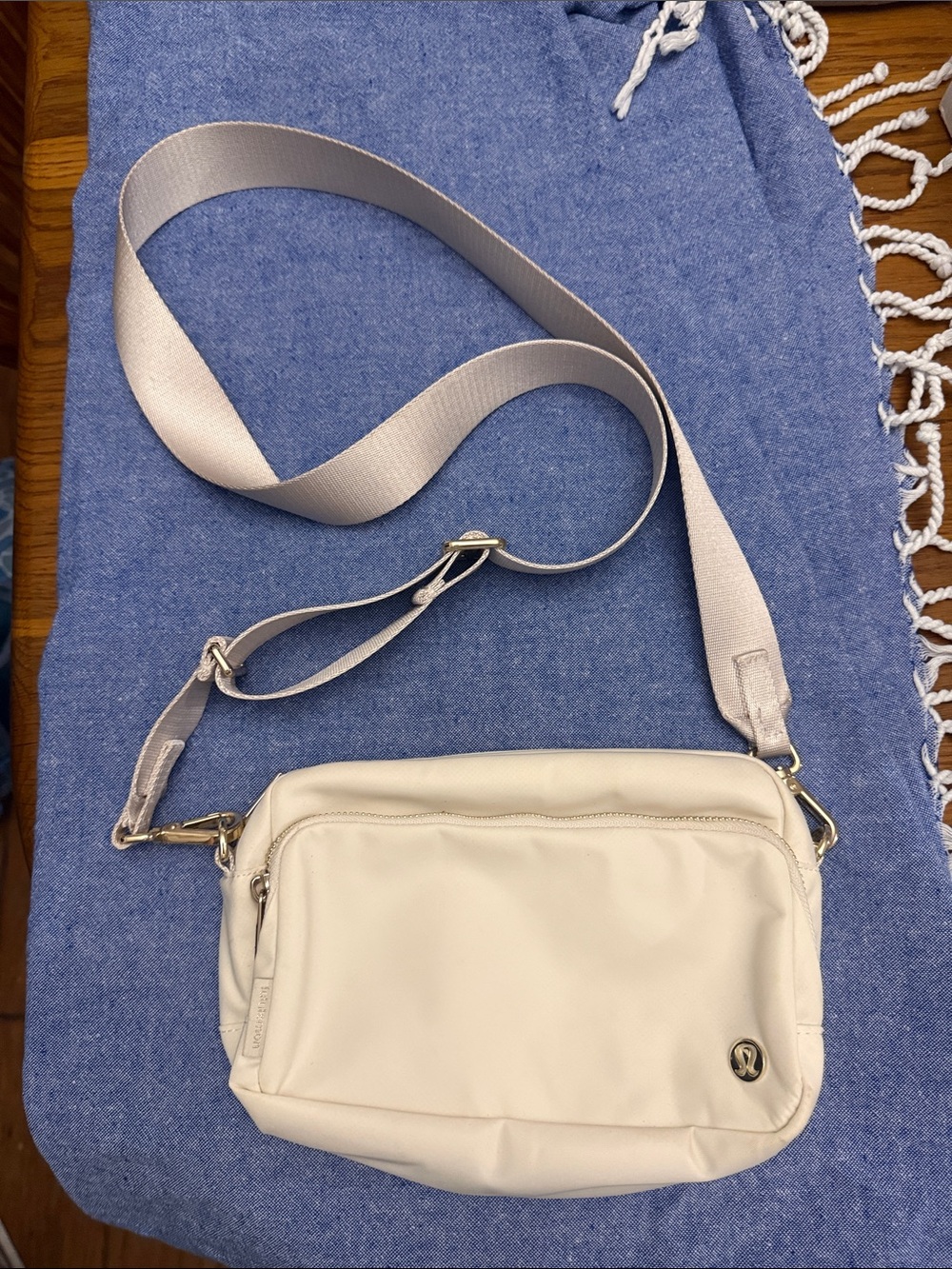 lululemon athletica Cream Crossbody Bag with Adjustable Strap